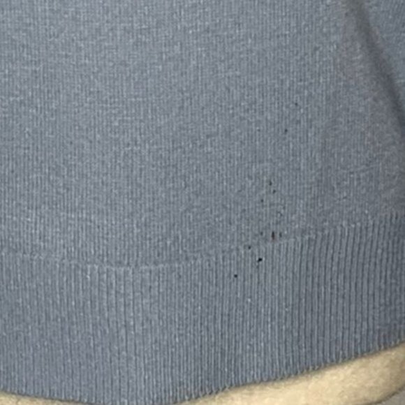 Vintage 90s Sag Harbor Mock Neck Sweater M Light Blue Long Sleeve Acrylic Knit - Picture 5 of 5